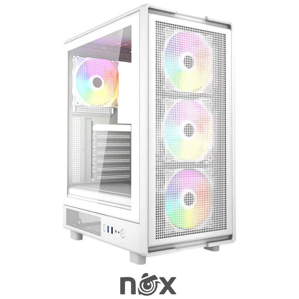 CASE NOX APEX FLOW 4FAN RGB WHITE